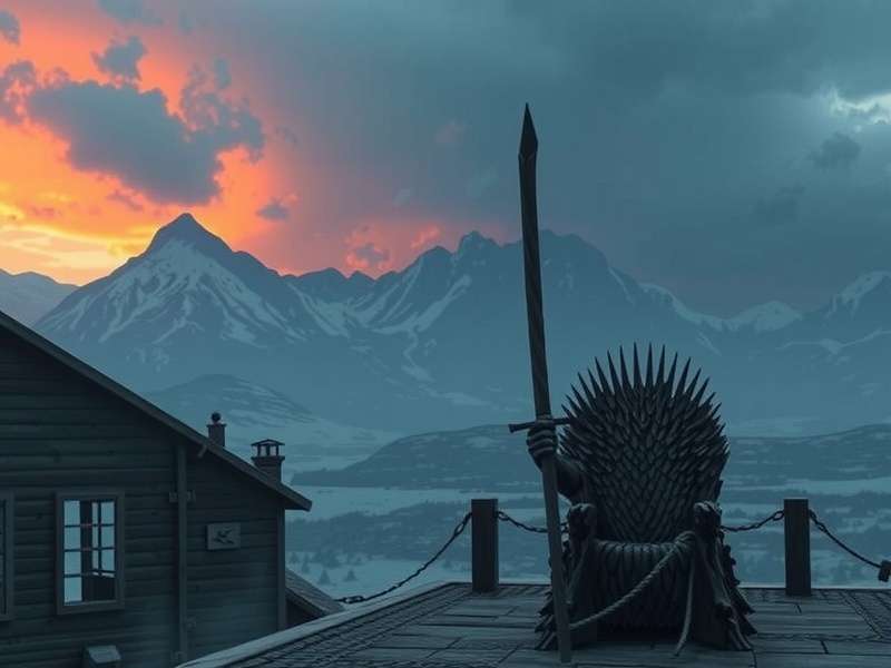 A panoramic view of key locations from the Game of Thrones series including King's Landing and Winterfell