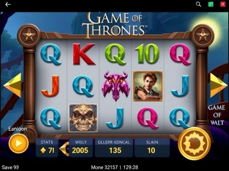 Game of Thrones Slots Interface on Mobile Device