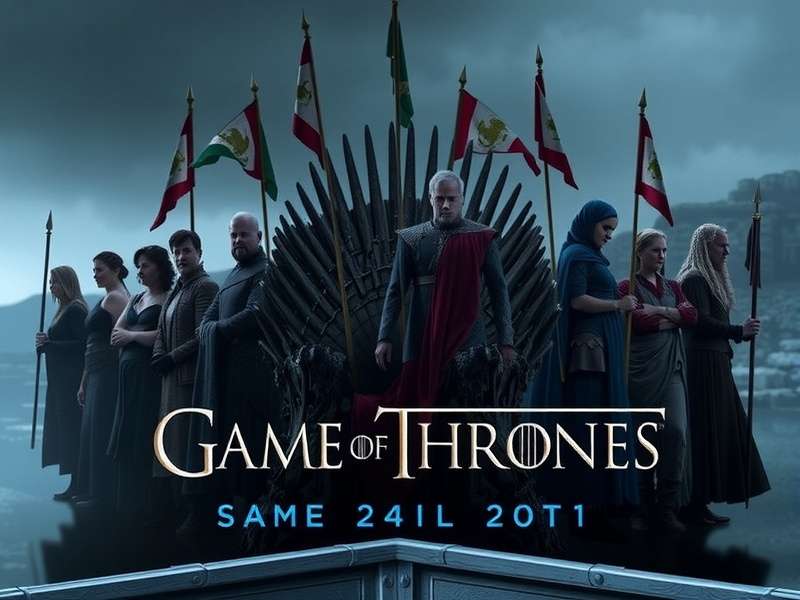 Game of Thrones iconic iron throne in a dark hall