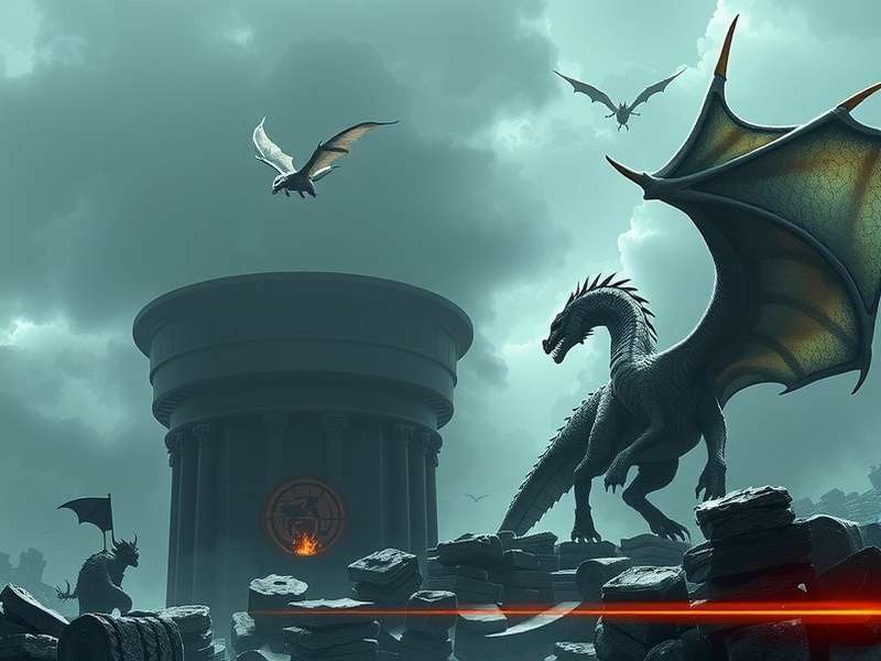 Game of Thrones dragons Drogon, Rhaegal, and Viserion flying