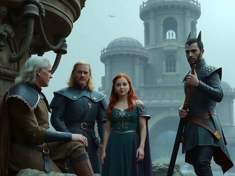 The main cast of Game of Thrones assembled at the Red Keep