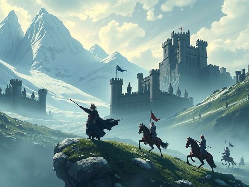 Game of Thrones War for Westeros battle scene with armies clashing