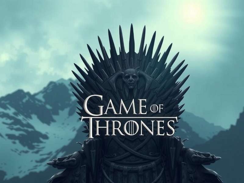 Game of Thrones streaming concept with crown and dark background
