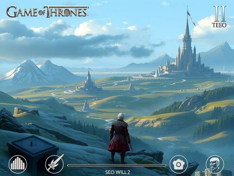 Game of Thrones Game promotional art featuring Iron Throne and sigils