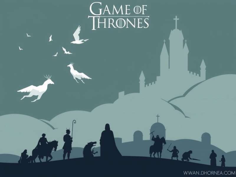 Iconic Game of Thrones characters assembled in a dramatic collage