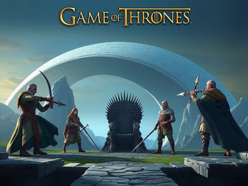 Iron Throne from Game of Thrones in a dim hall