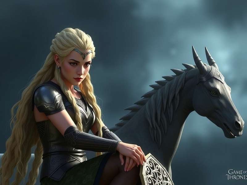 Daenerys Targaryen standing with Khal Drogo overlooking the Dothraki Sea