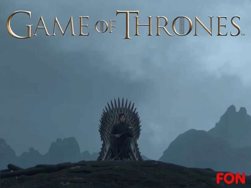 Game of Thrones Season 1 promotional poster with the Iron Throne