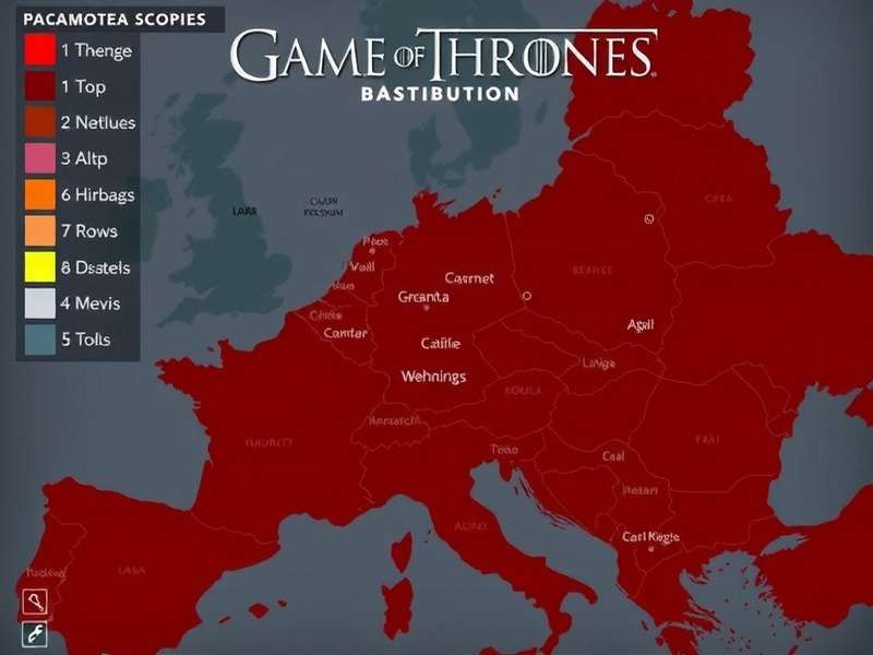Game of Thrones distribution map showing global reach