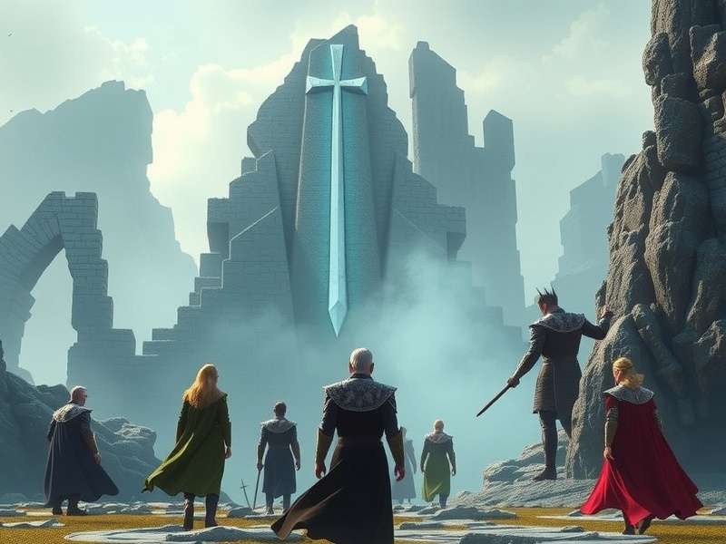 Epic battle scene from Game of Thrones with armies clashing