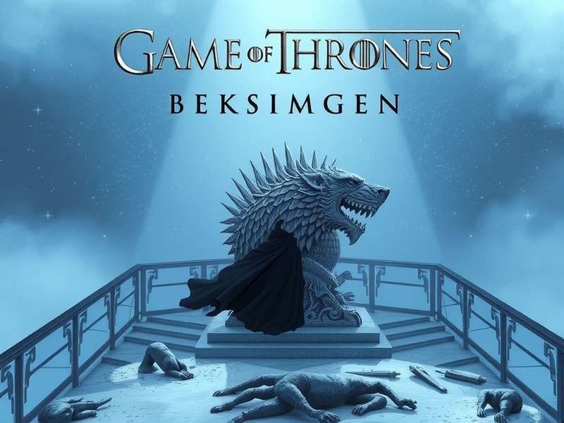 Game of Thrones main cast seated around the Iron Throne in a dramatic promotional shot