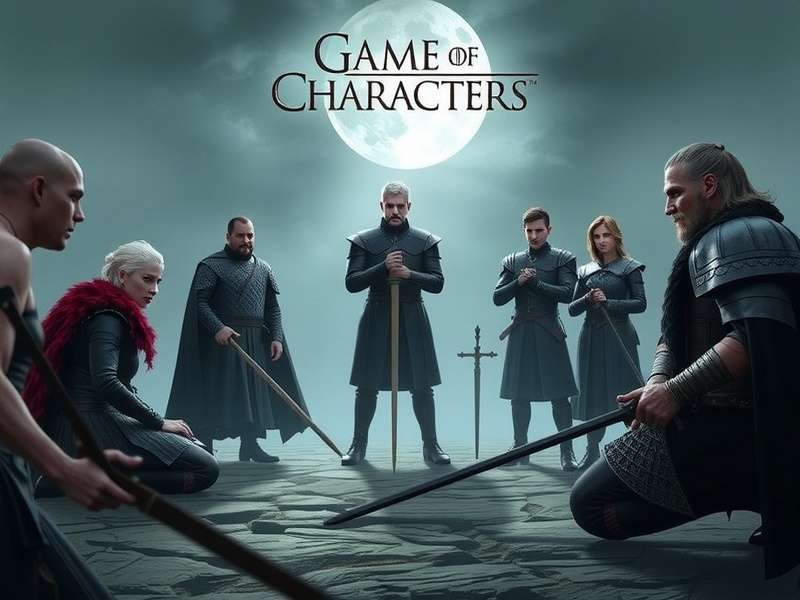 Game of Thrones characters assembled at the iconic Iron Throne