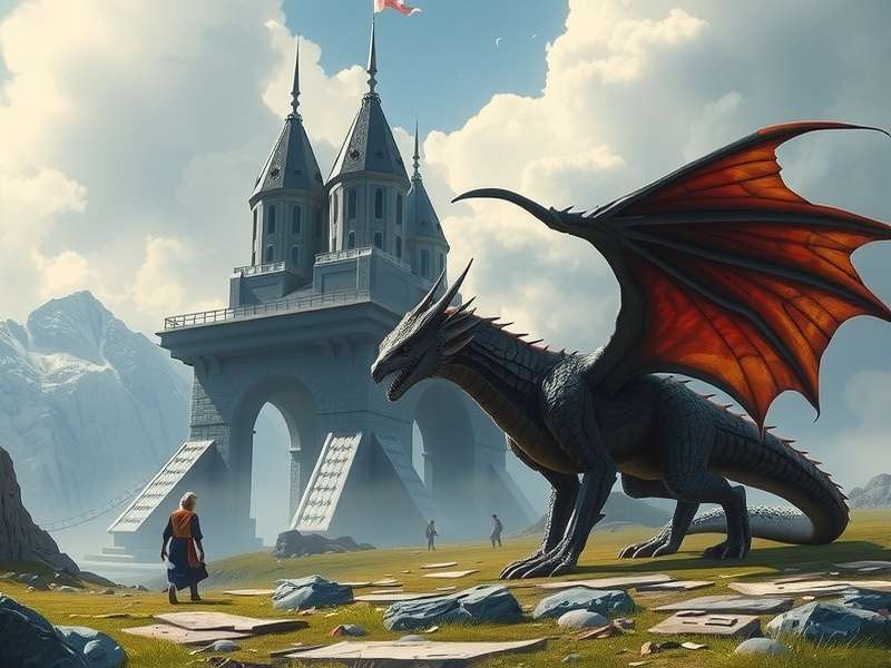 Daenerys Targaryen's dragons Drogon, Rhaegal, and Viserion flying above Dragonstone