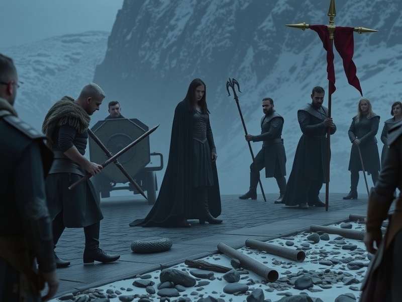 Concept art of a grand throne room for a Game of Thrones movie