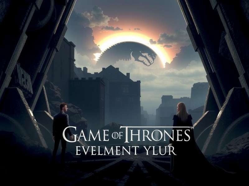 Game of Thrones TV series collage with dragons, Iron Throne, and key characters