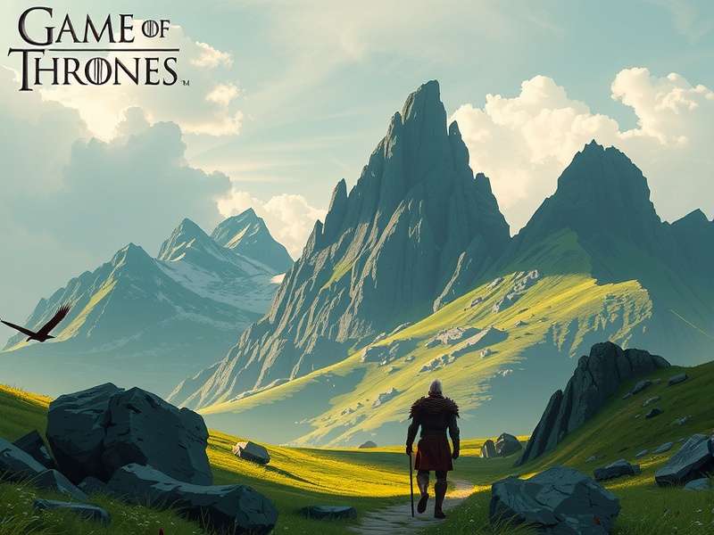 Game of Thrones iron throne in dramatic lighting with banners
