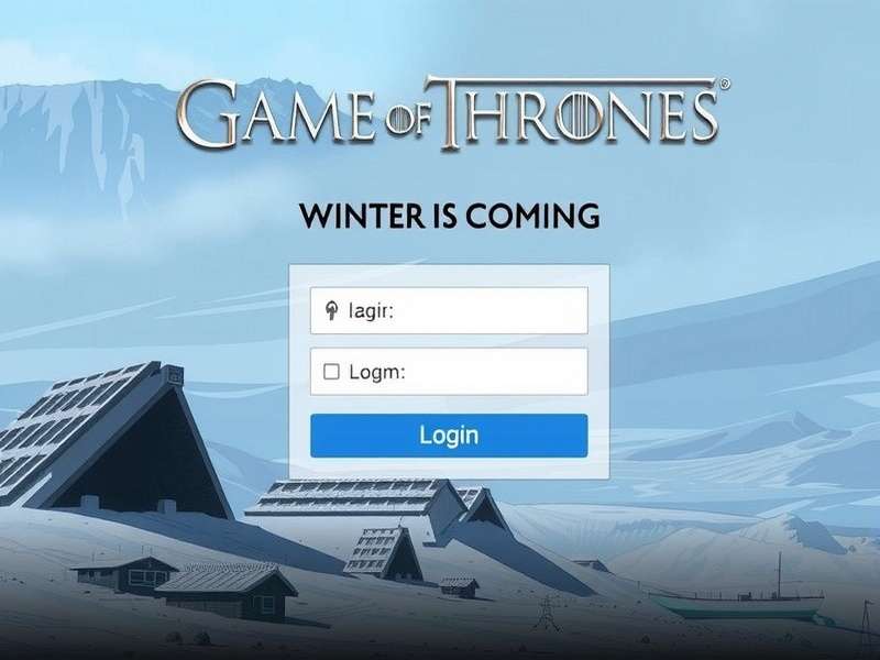 Game of Thrones Winter Is Coming Login screen showing the EU-UK server selection with The Wall and King's Landing options