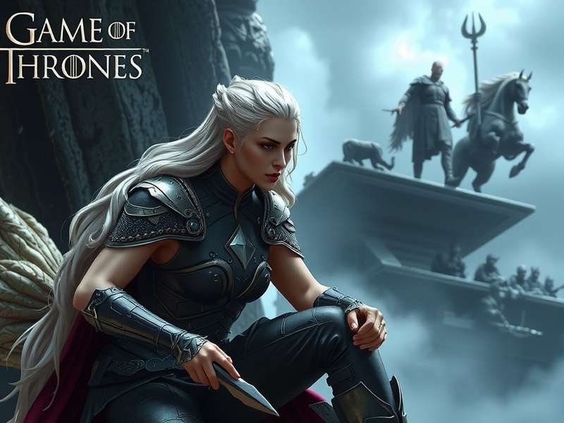 Daenerys Targaryen standing with her three dragons Drogon, Rhaegal and Viserion — Game Of Thrones Daenerys