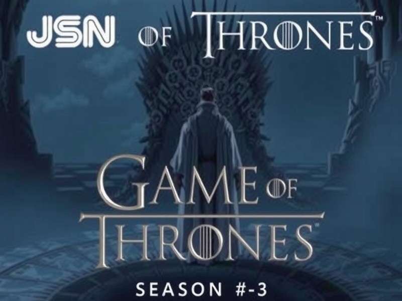 Game Of Thrones Season 3 banner depicting the War of the Five Kings and Daenerys Targaryen