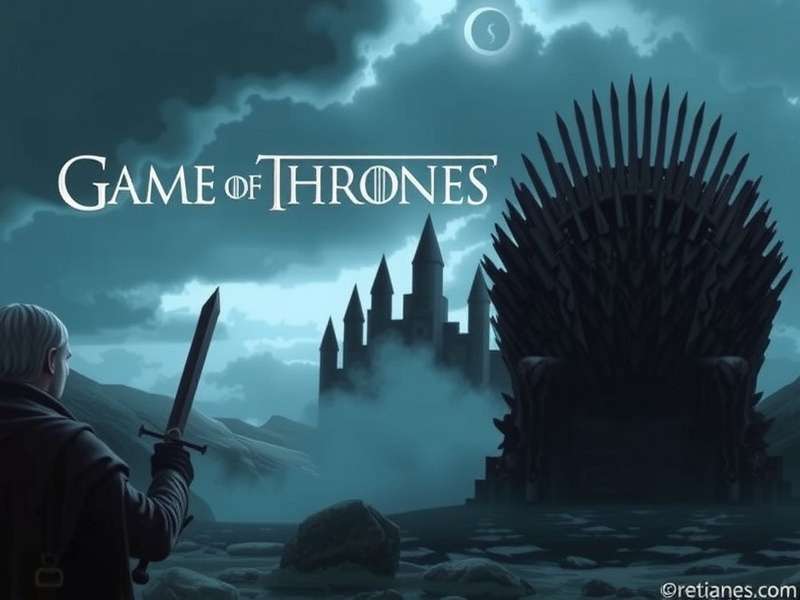 The iconic Iron Throne from the Game of Thrones TV show, symbolising power and ambition in Westeros.